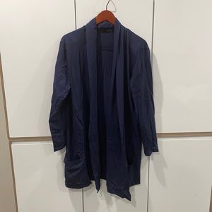 Men’s long blue cardigan